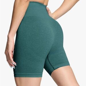 Women's Heather Green Gym Shorts